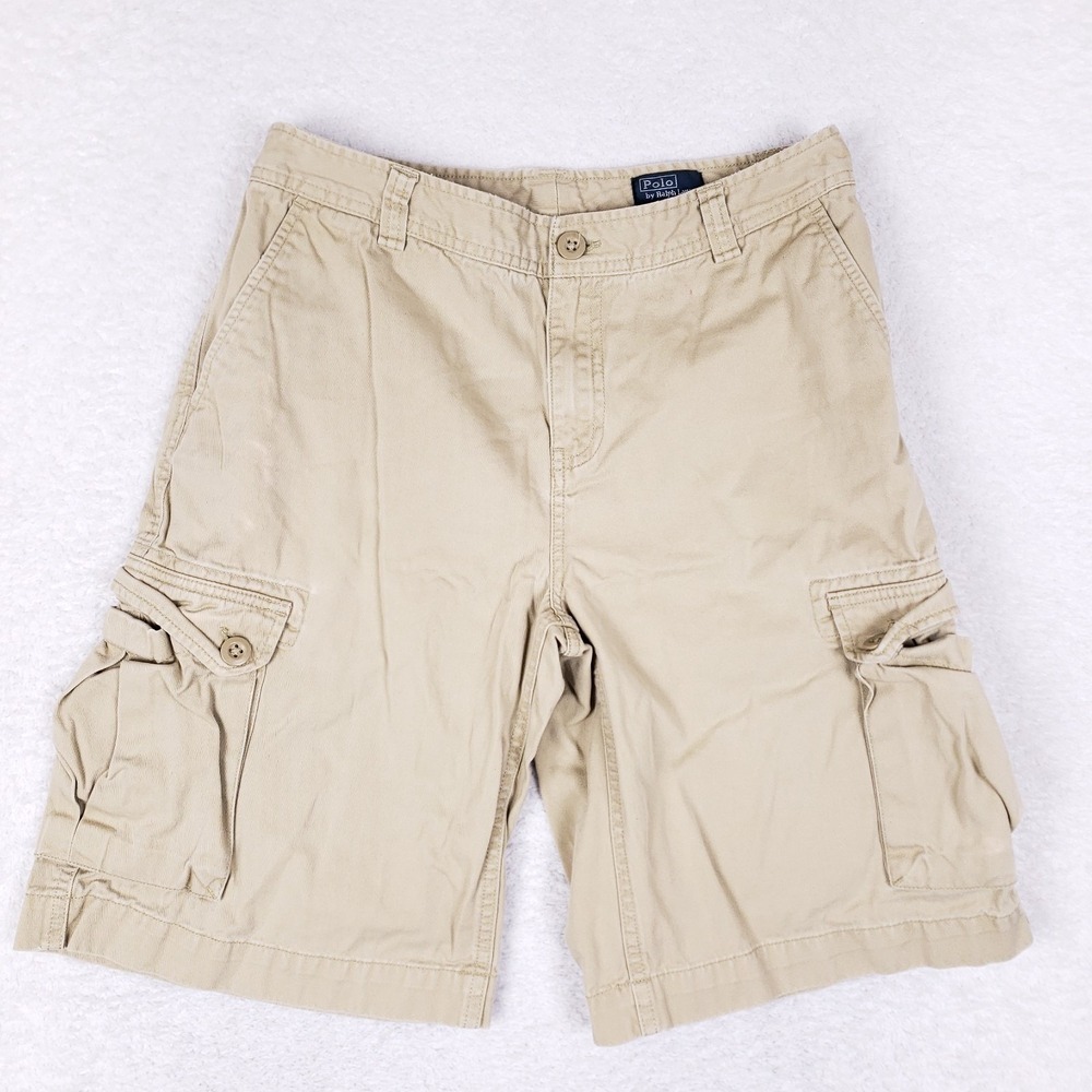 Polo Ralph Lauren Cargo Shorts Boys 18 Khaki Tan Chino Gorpcore Utility